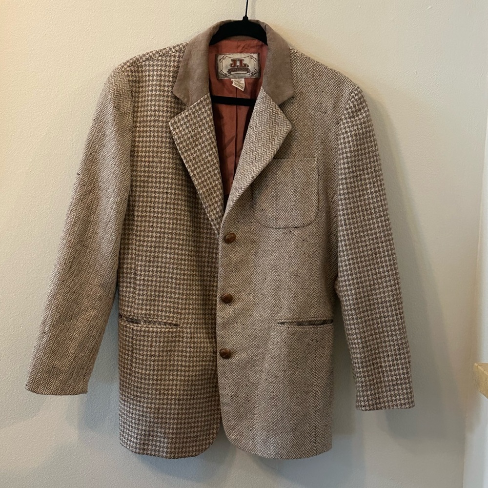 Mixed Pattern Houndstooth Vintage Women’s Blazer
